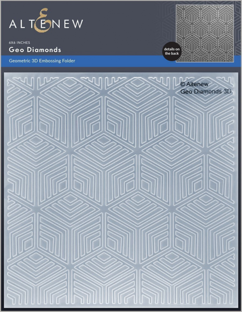 Altenew Geo Diamonds 3D Embossing Folder - Papiria