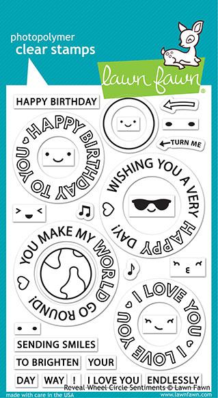 Lawn Fawn Reveal Wheel Circle Sentiments Stamp Set - Papiria