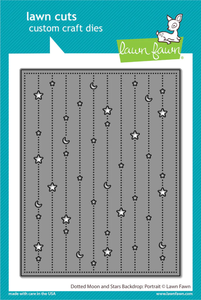 Lawn Fawn Dotted Moon and Stars Backdrop: Portrait Die - Papiria