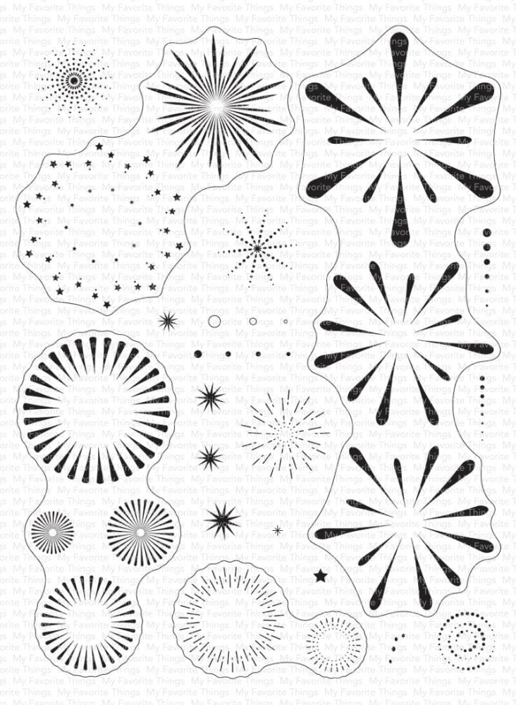 MFT Festive Fireworks stamp set - Papiria