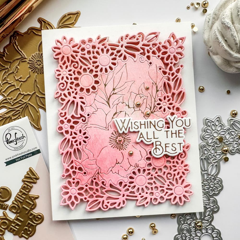 Pinkfresh Studio Outline Floral Frame die - Papiria